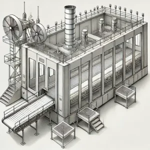 Air filtration in Conveyorized Paint-Booth