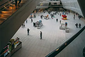 Air filtration in malls