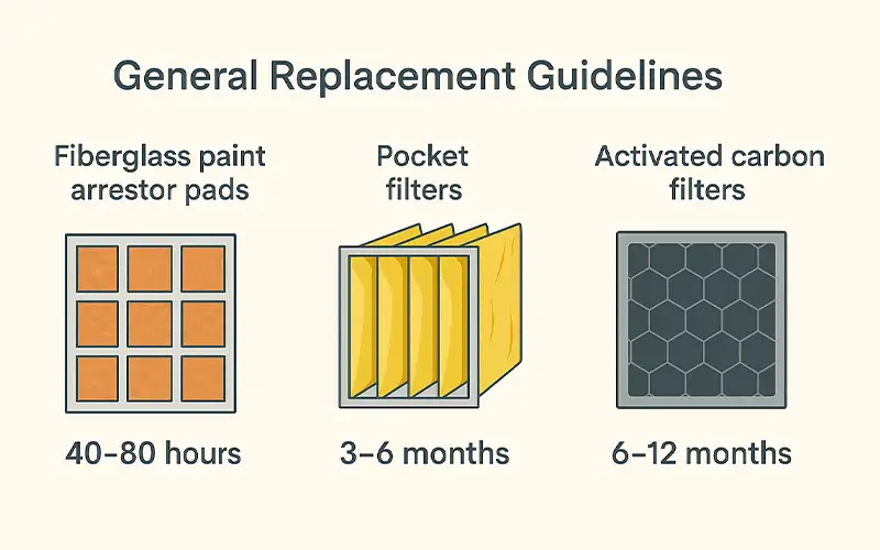 Wie oft sollten Lackierkabinenfilter gewechselt werden?
