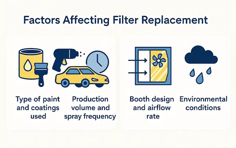 Wie oft sollten Lackierkabinenfilter gewechselt werden?