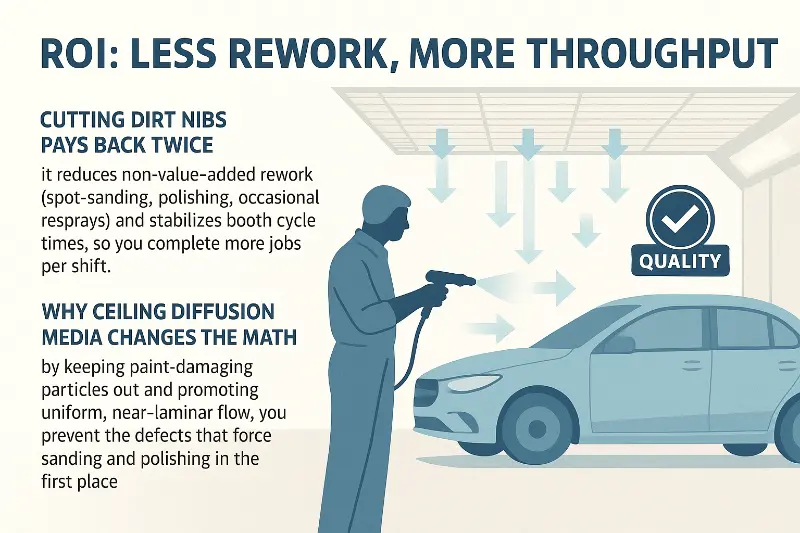 Decken-Diffusionsmedium: Wie es Pickel und Nacharbeit reduziert