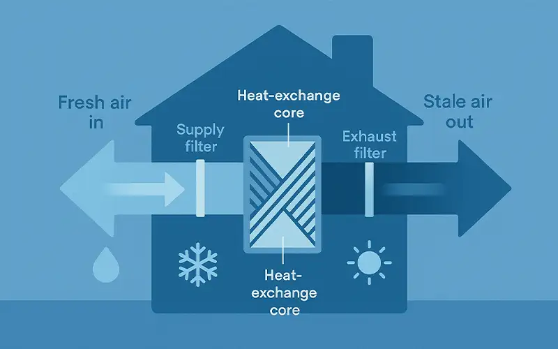 HRV-Wärmerückgewinnungs-Lüftungssystem: Kompletter Leitfaden