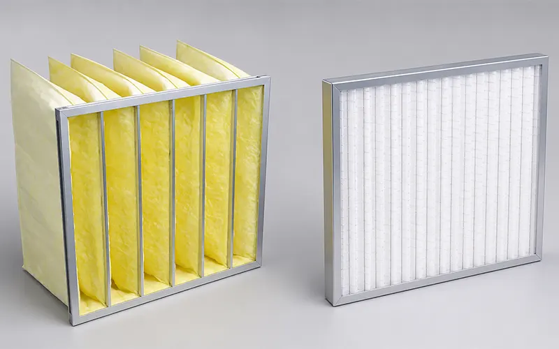 Plattenfilter und Taschenfilter für gewerbliche HLK-Systeme im Vergleich