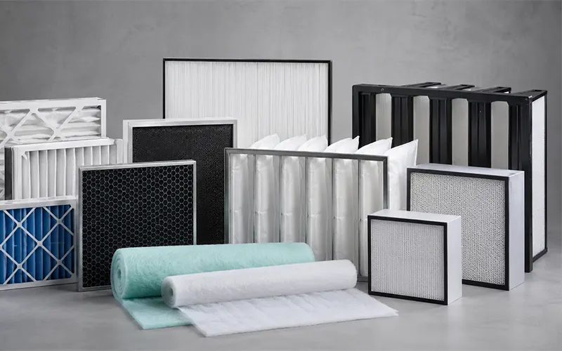 Verschiedene OEM-Luftfilter wie Plattenfilter, Taschenfilter, Kompaktfilter und Filtermedien